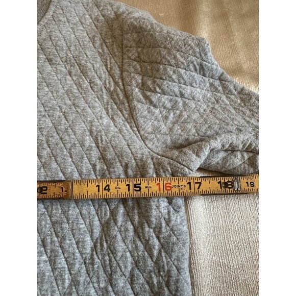 Banana Republic Cozy Quilted Gray Full Zip Lightweight Jacket Coat Women Small - Picture 6 of 8